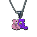 3amgang-seasonless-pink-purple-bear-necklace