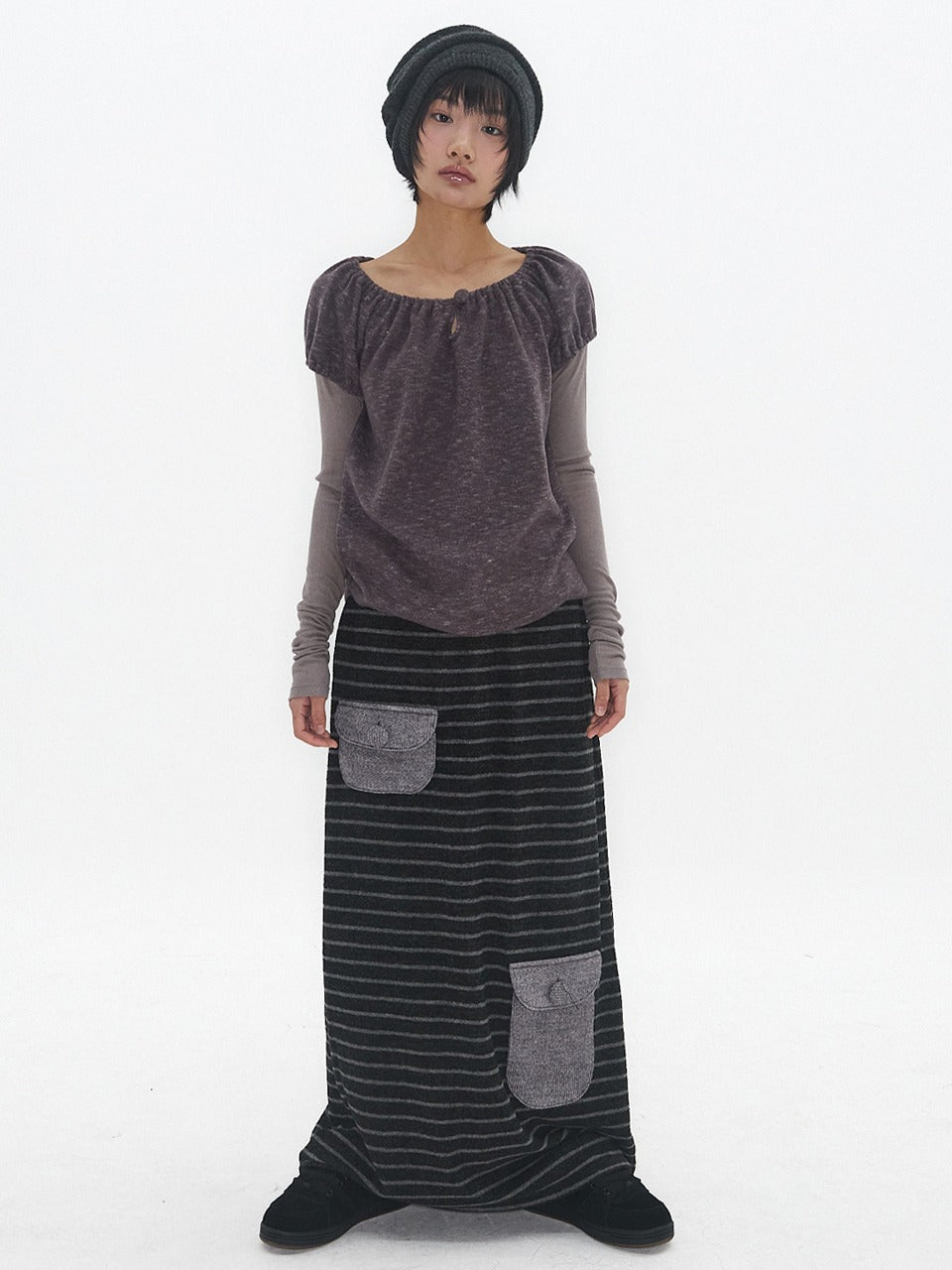 expired-girl-fw-25-unbalanced-pocket-maxi-skirt-charcoal-charcoal-s