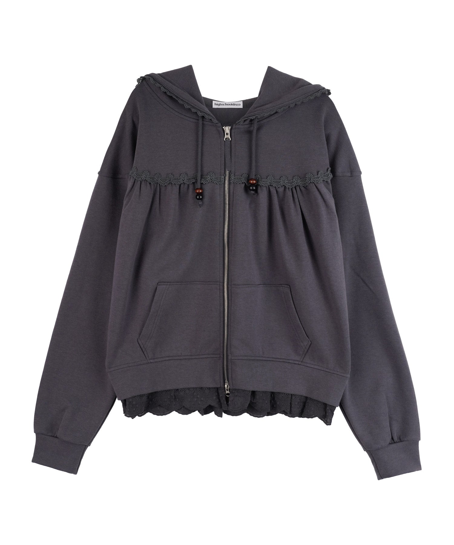 high-school-disco-ss-26-lace-cozy-hood-zip-up-charcoal-charcoal-s