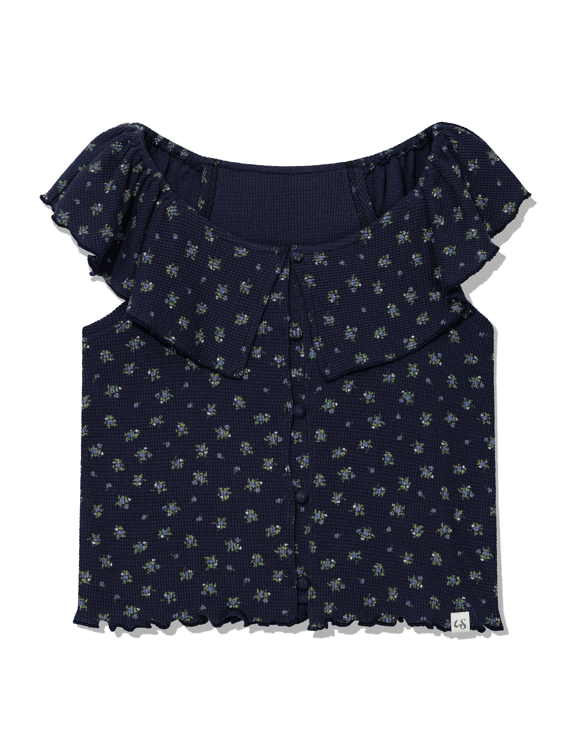 uglyshadow-ss-26-ruffle-flower-blouse-navy-navy-s