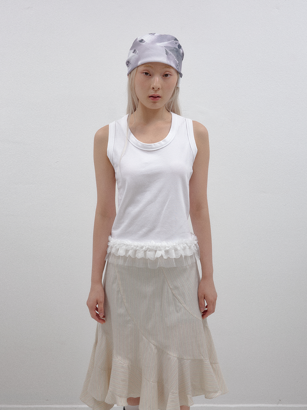 [PORICO] FRILL SLEEVELESS