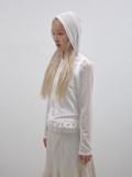 [PORICO] SUMMER SLIM HOODED ZIP-UP_WHITE