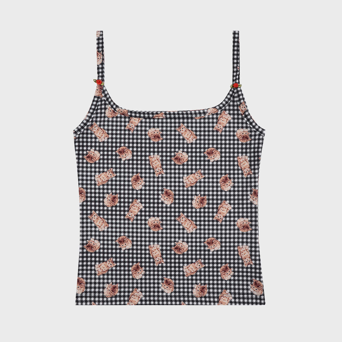 eireve-ss-26-kitten-check-sleeveless-black-black-s