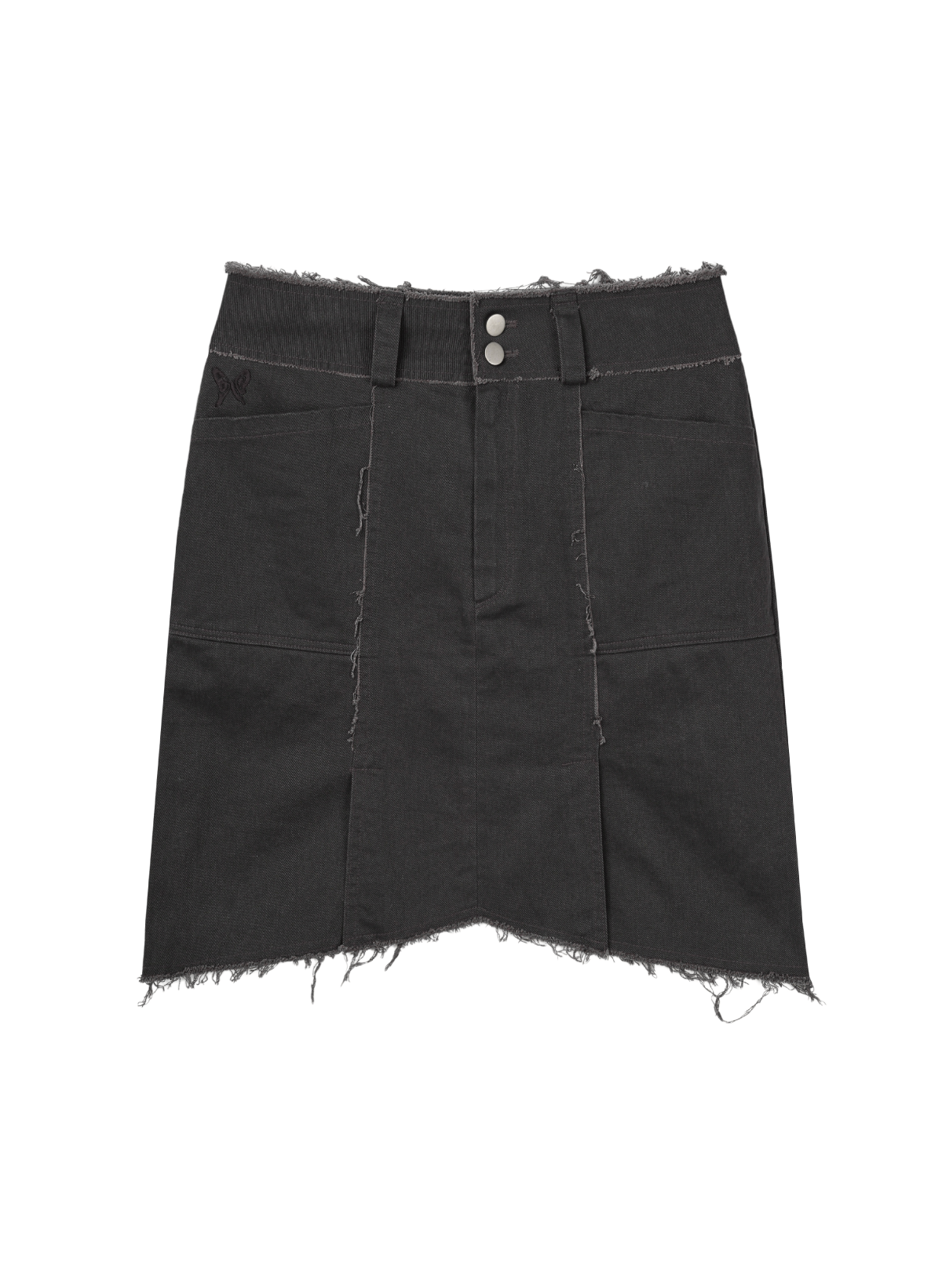 guwolsibil-fw-26-raw-edge-midi-skirt-washed-black-denim-black-denim-s