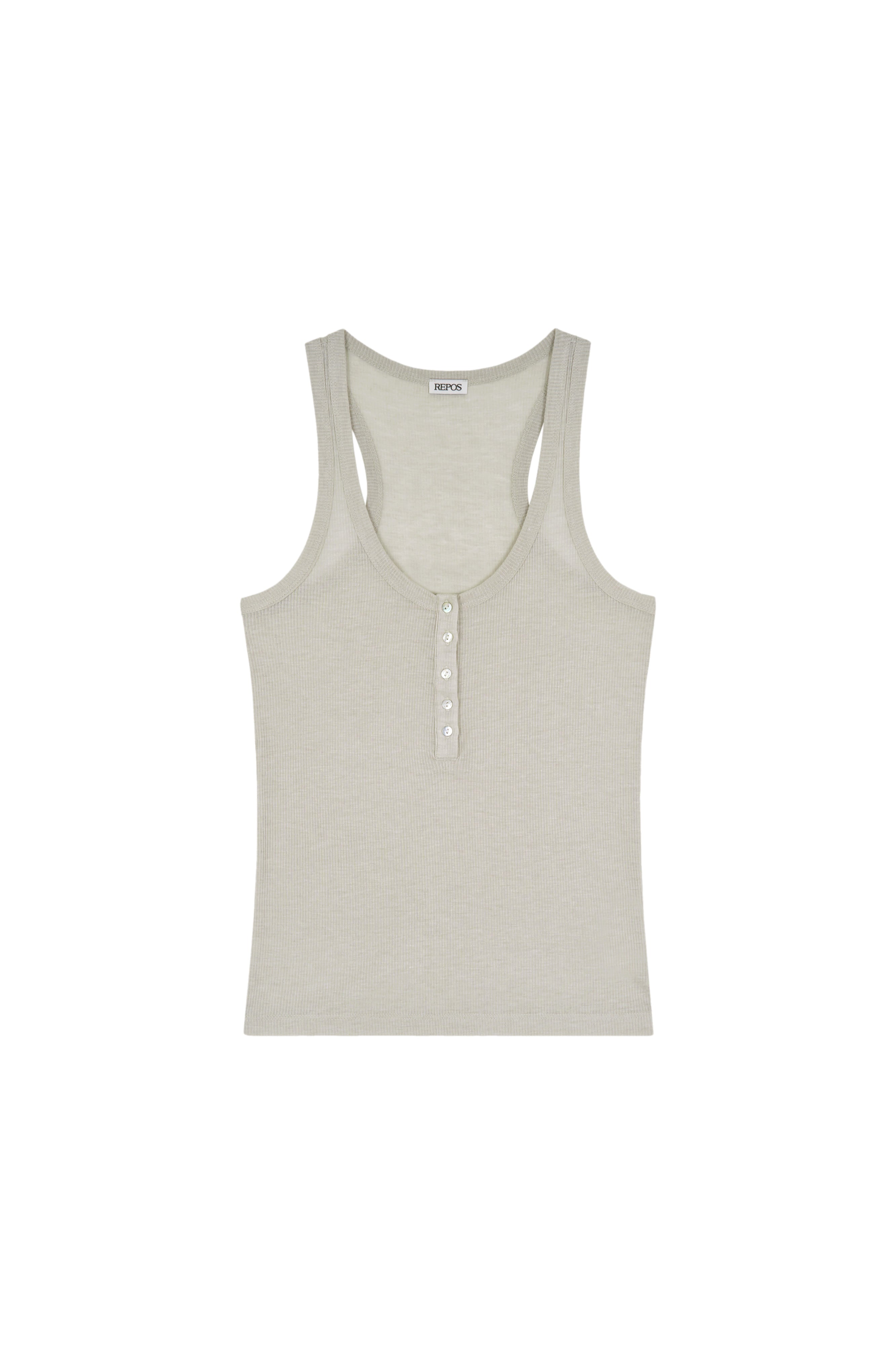 repos-fw-26-henley-ribbed-tank-top-beige-beige-beige-s