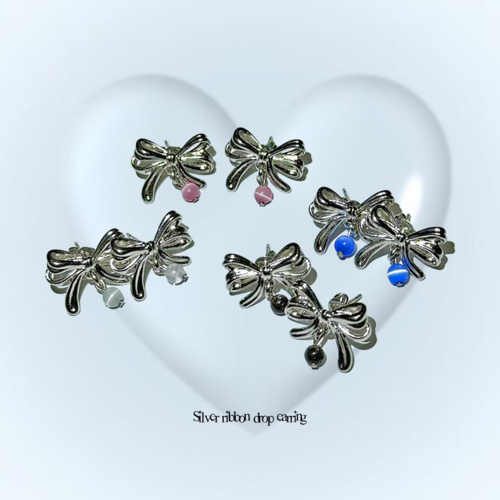 3amgang-seasonless-silver-ribbon-drop-earring-4color
