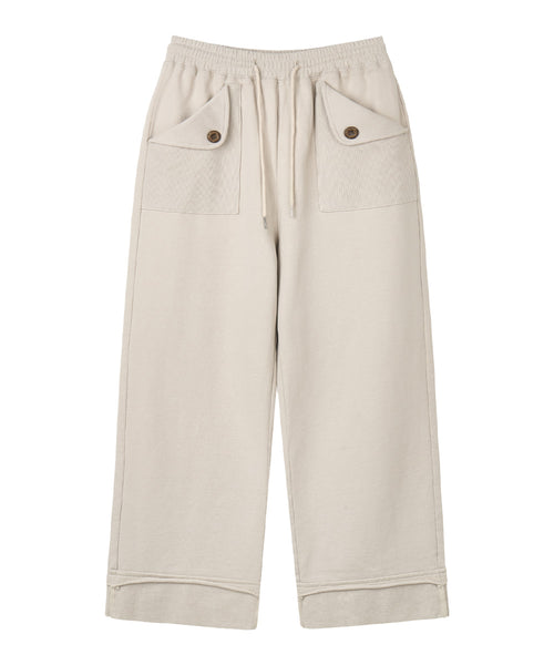 dandel-ss-26-dd-rib-pocket-easy-sweat-pants-cream-cream-s