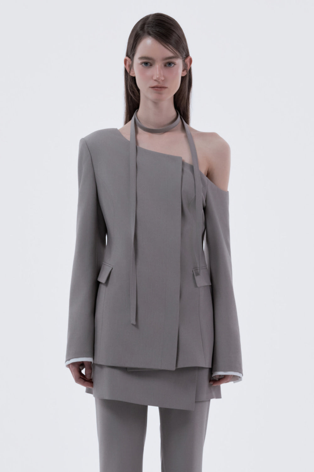 mausoleum-ss-26-emma-string-off-shoulder-contrast-sleeve-layered-jacket-ash-beige-ash-beige-s