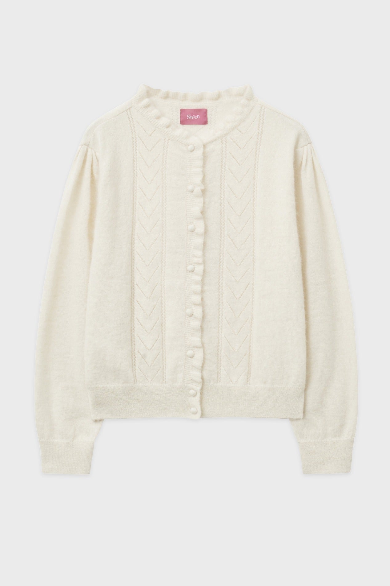 sinoon-fw-25-sn-ruffle-punching-cardigan-ivory-ivory-s