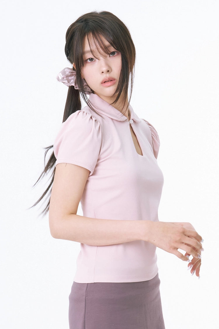 innermuseum-ss-26-pre-order-classic-cut-out-puff-collar-top-pink-pink-s
