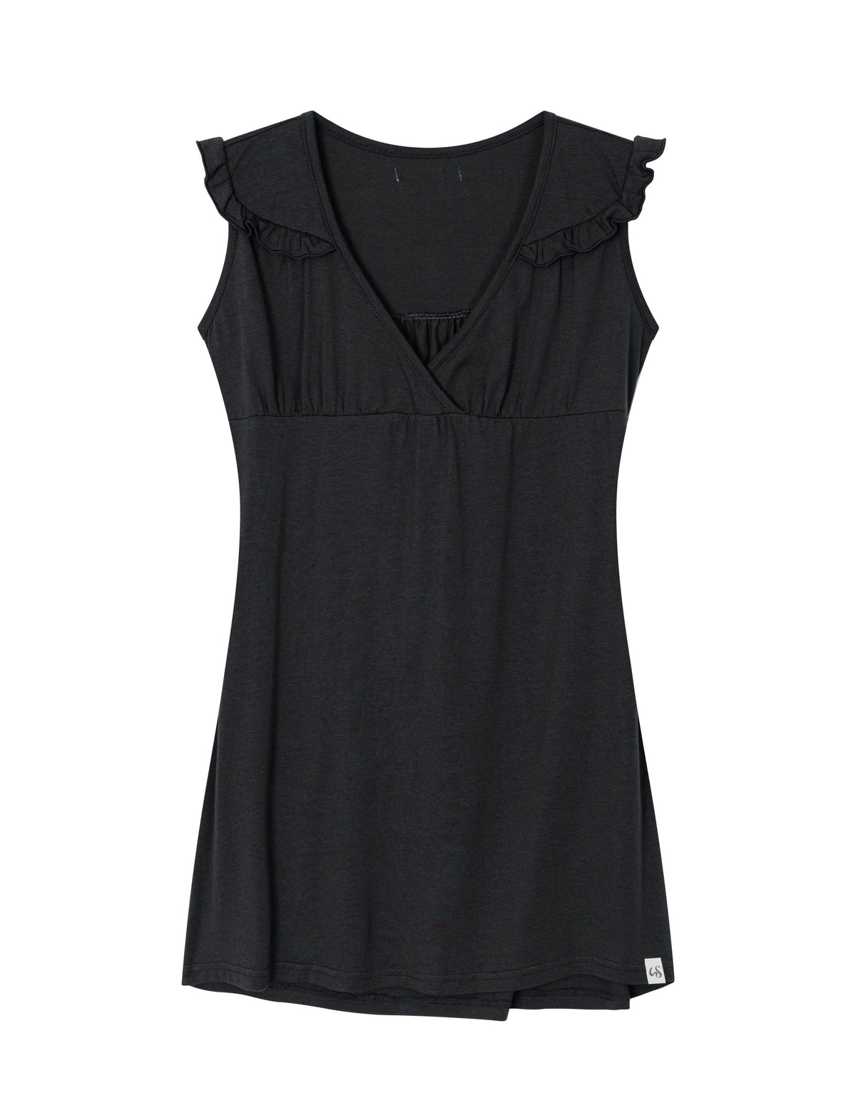 uglyshadow-fw-26-ruffle-tie-top-charcoal-charcoal-s
