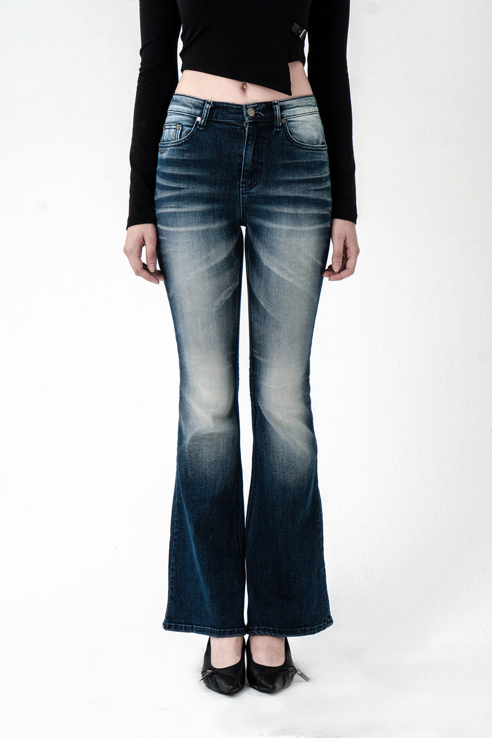 SYNERJYN] DUST WASHING DENIM PANTS BLUE – SellerWork