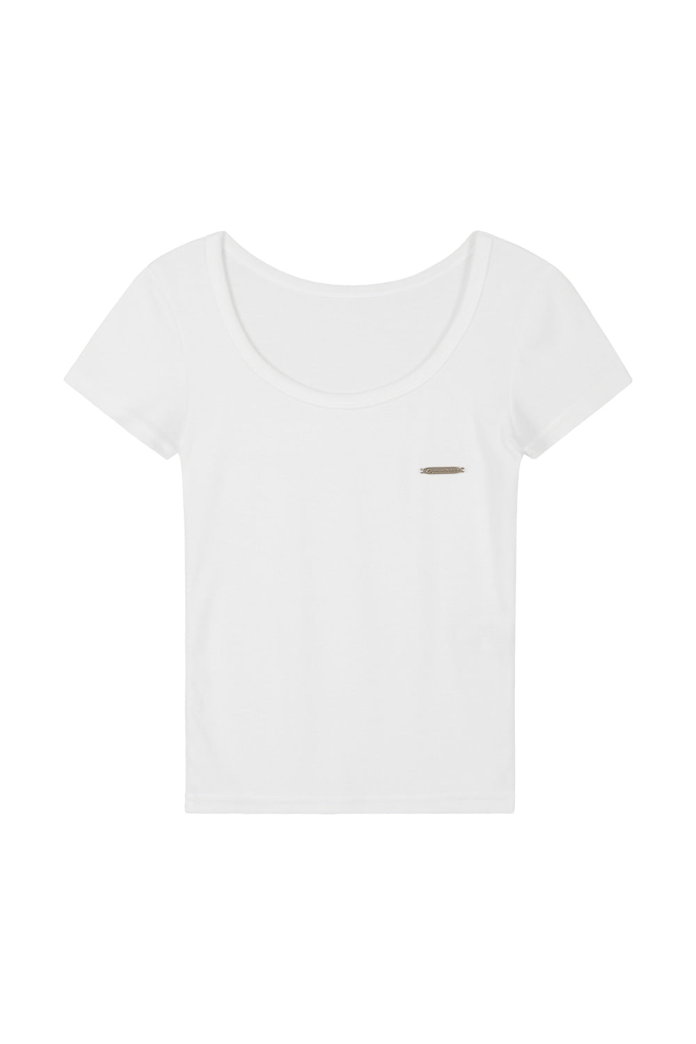 iugamakaras-ss-25-u-neck-fitted-half-top-white-white-s