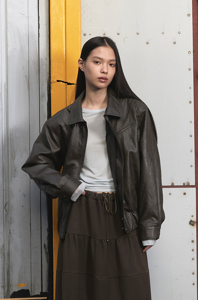 ordes-fw-24-leather-padded-jumpber-brown