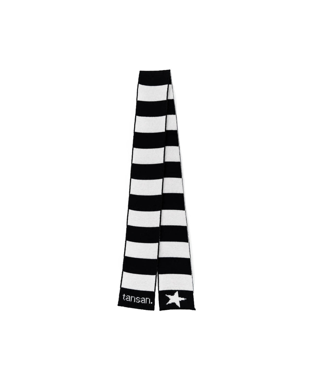 tansanmagnesium-fw-26-star-stripe-knit-scarf-black-white-black-white-s
