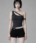 etre-au-sommet-ss-26-lace-one-shoulder-shirring-top-charcoal-charcoal-s