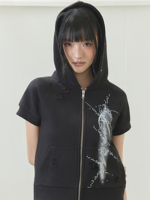 luv-is-true-ss-26-el-damage-short-sleeved-hood-zip-up-black-black-s