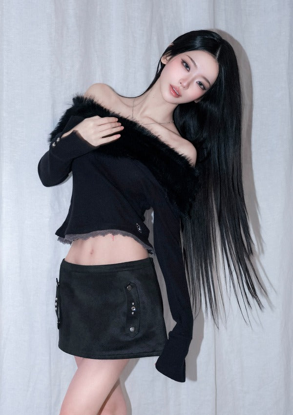 cherryquiri-fw-25-bunny-fluff-off-shoulder-top-black-black-s