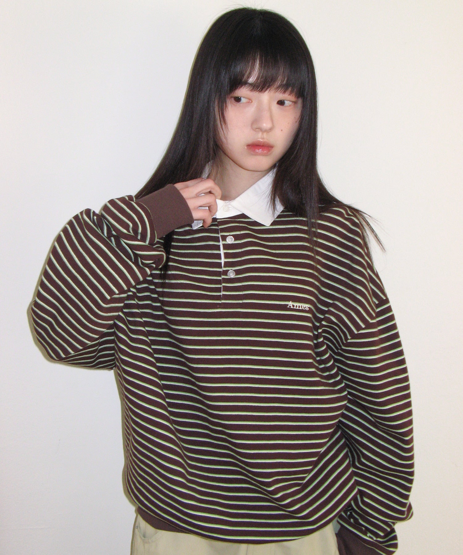 ames-worldwide-ss-26-rugby-stripe-sweatshirt-brown-brown-s