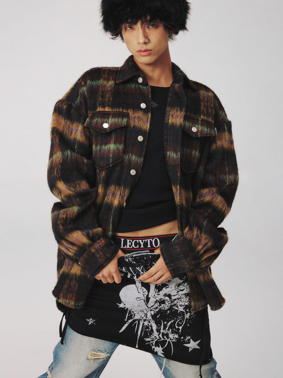 lecyto-ss-25-check-wool-overshirt-jacket-brown-brown-s