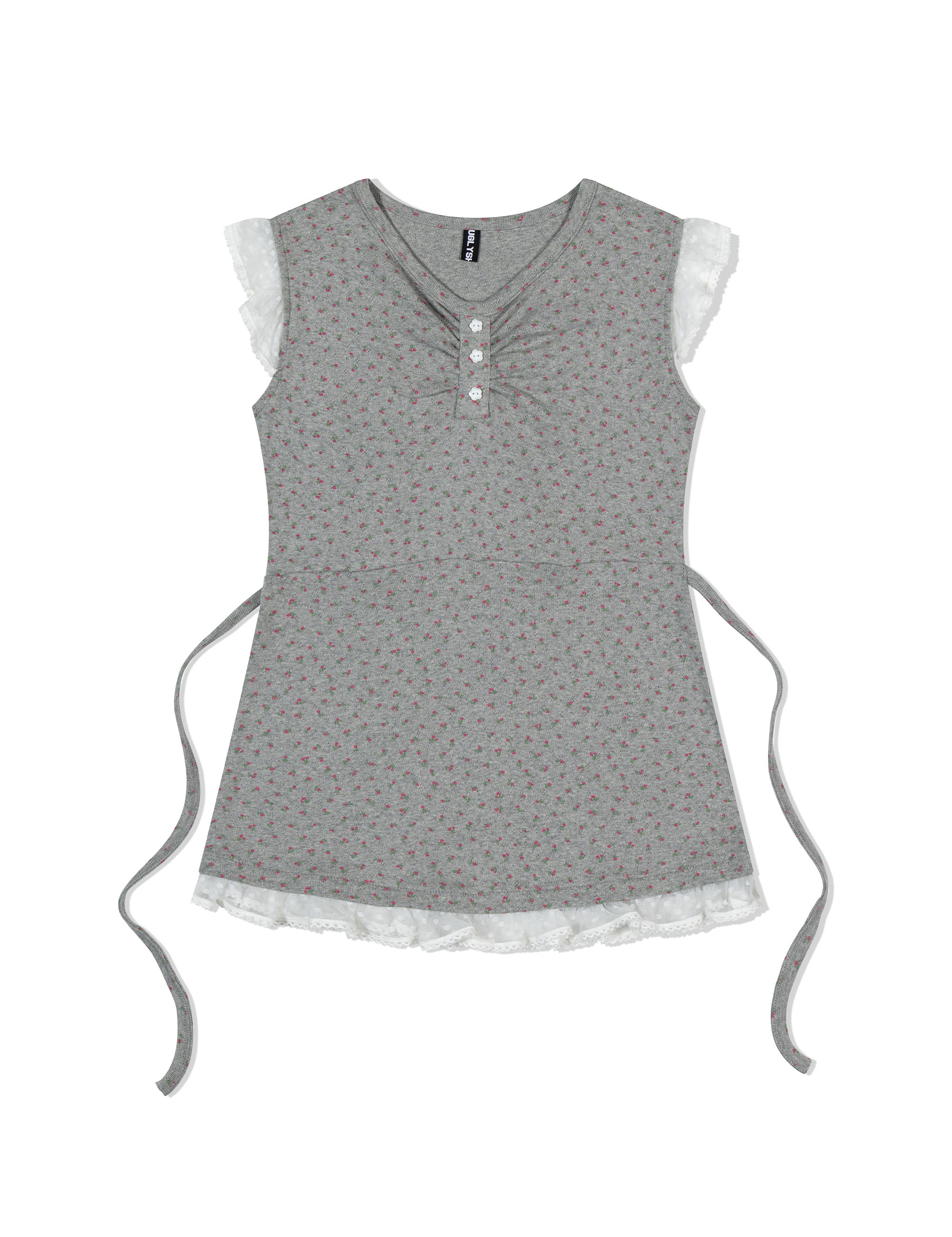 ugly-shadow-ss-25-flower-lace-sleeveless(grey)