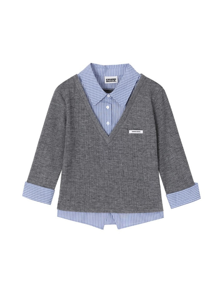 crank-ss-26-knit-layered-check-shirt-grey-grey-s