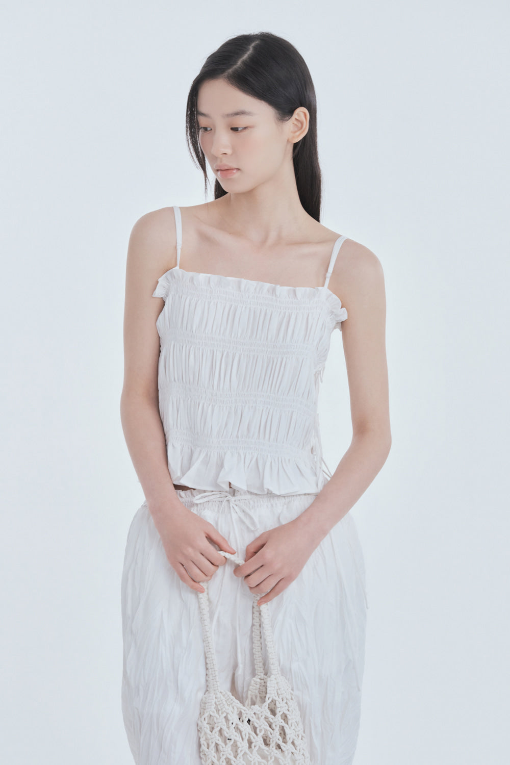 mausoleum-fw-26-marae-smocked-cami-top-white-s