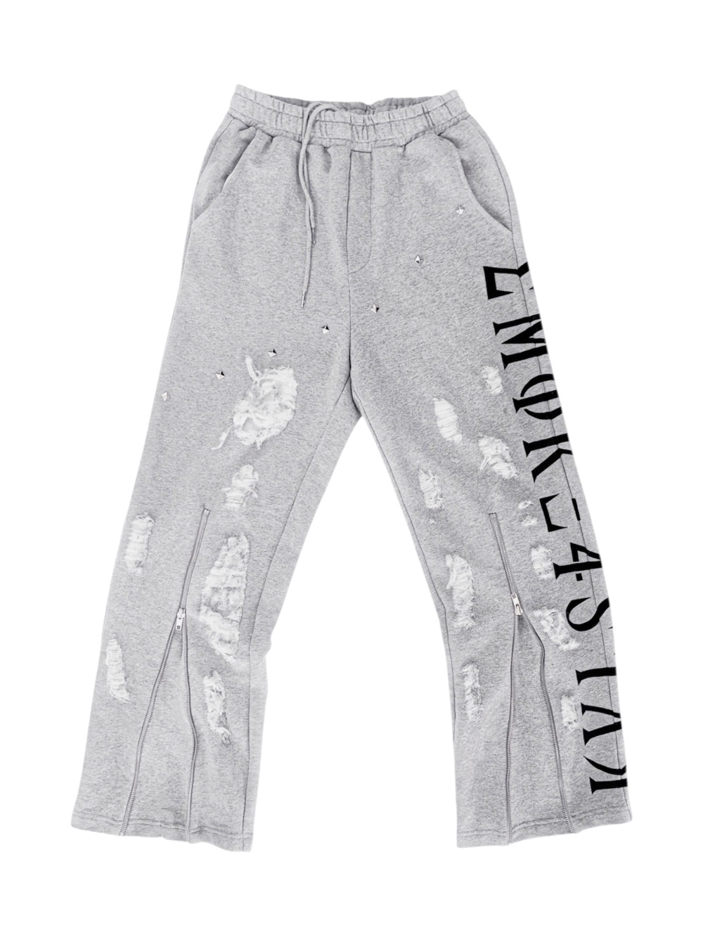 smokeastar-ss-26-destroyed-vertical-logo-sweatpants-grey-grey-s
