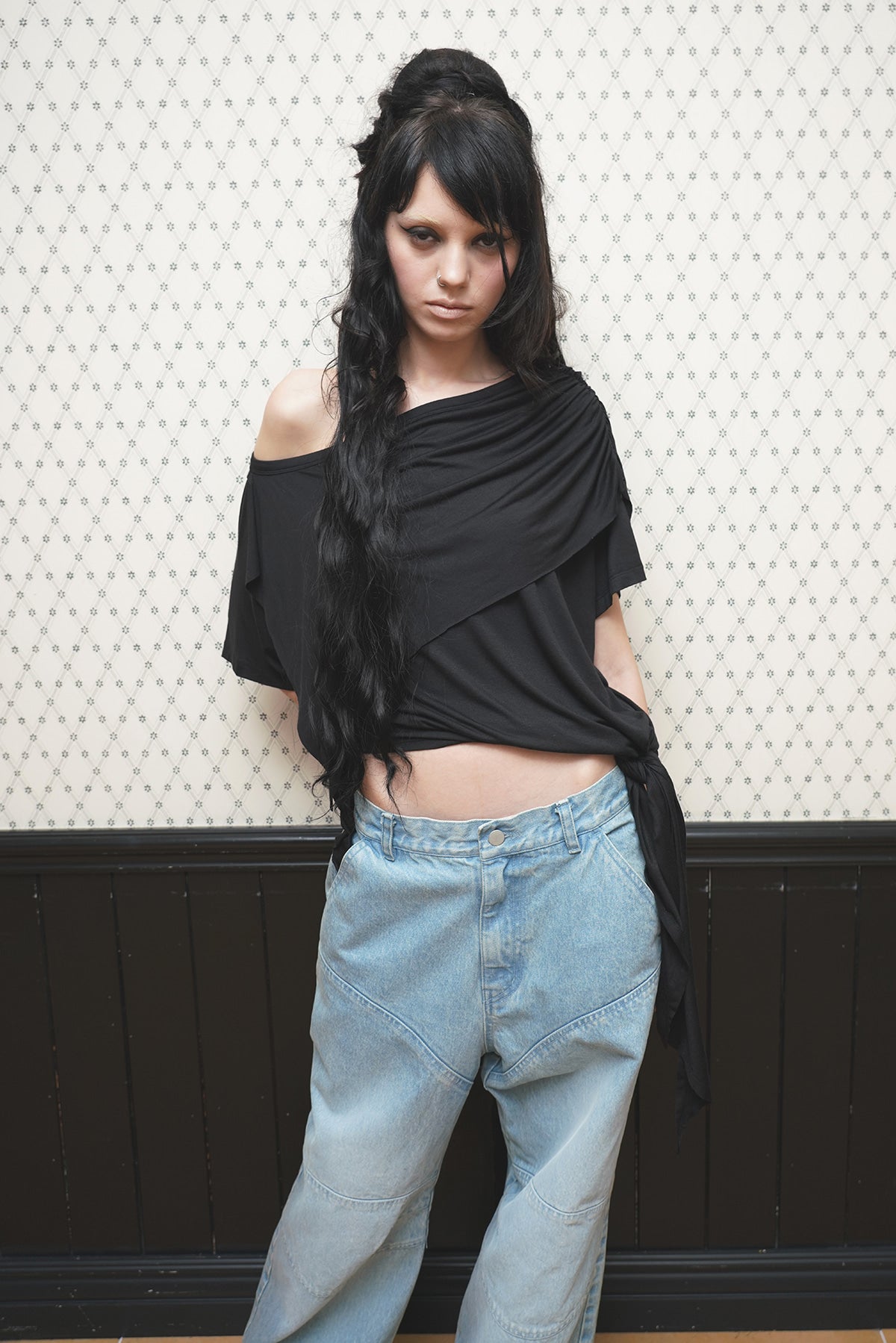 dared-ss-26-scarf-overlay-top-black-s