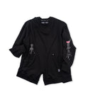 [MAN G] V-neck Mixmach sweatshirt_Black