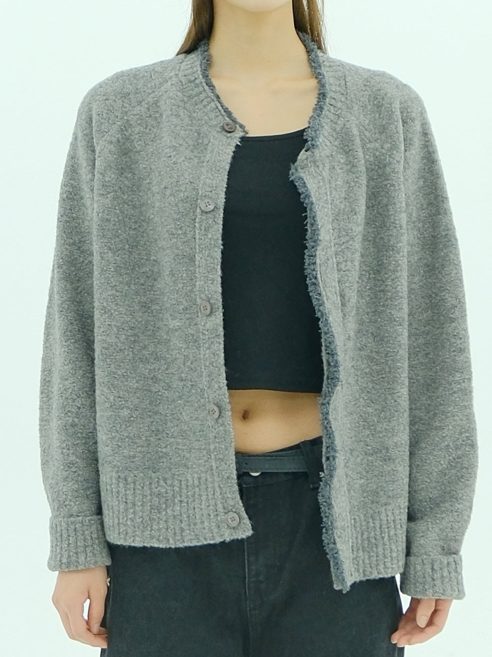 the-greatest-fw-26-tape-cardigan-gy-gray-s