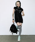 nastyfancyclub-ss-26-hotfix-puff-sleeve-hood-one-piece-black-f26qd139-black-s