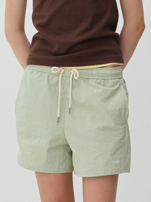 bensimon-ss-26-nylon-banding-shorts-mint-cream-mint-cream-s
