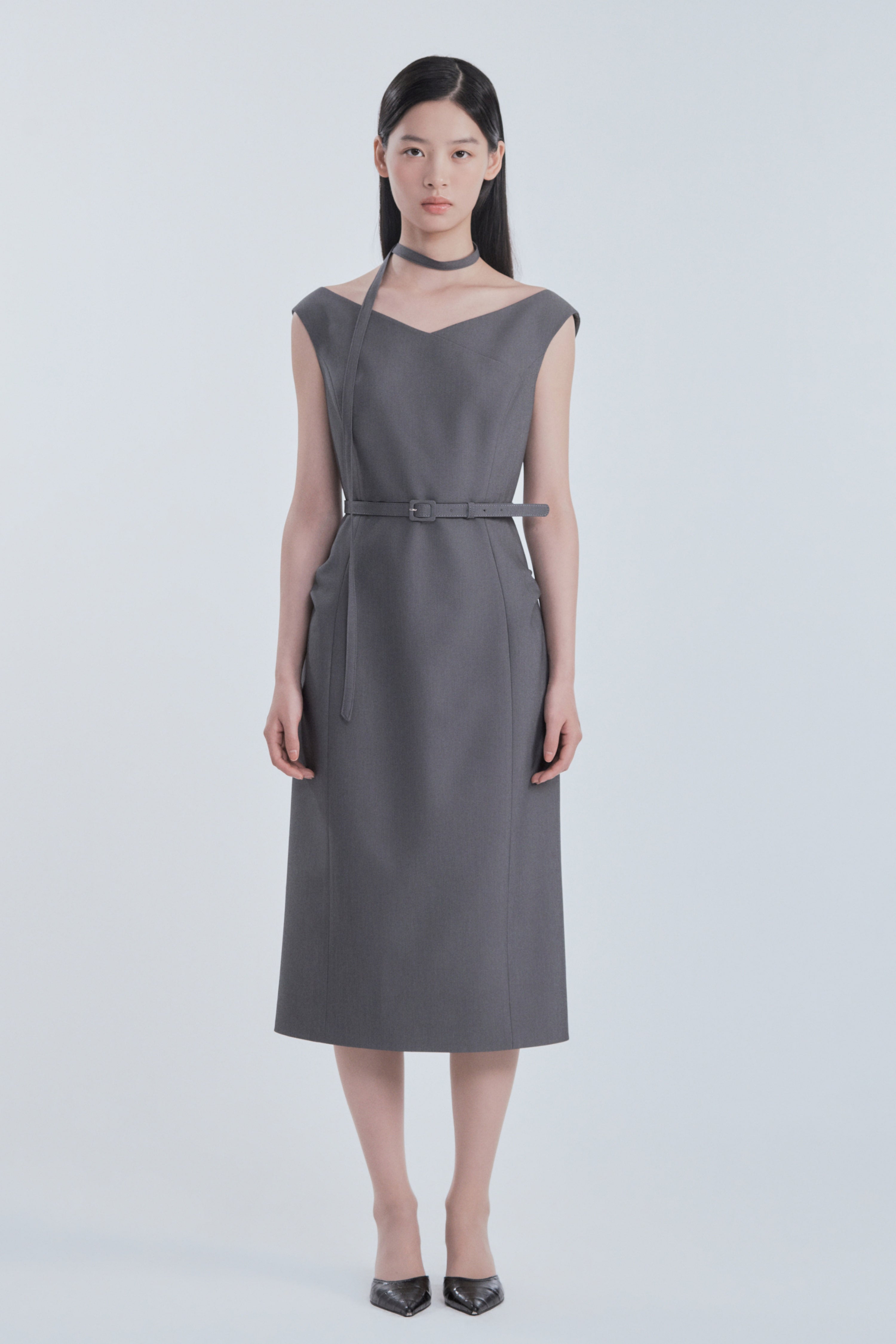 mausoleum-fw-26-sienna-semi-off-shoulder-maxi-dress-gray-gray-s