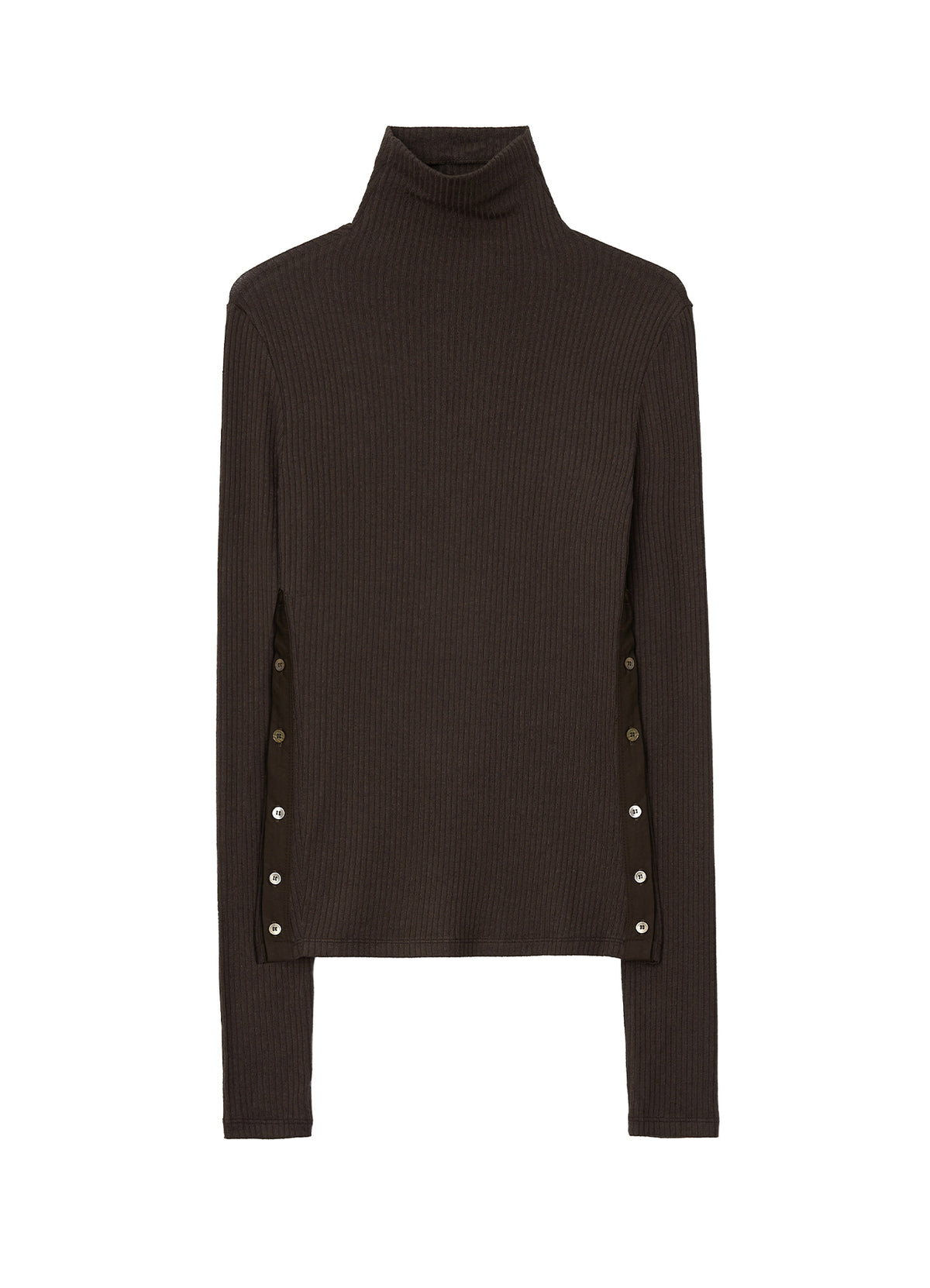 yahn-sisi-fw-26-mother-of-pearl-side-button-slit-top-brown-brown-s