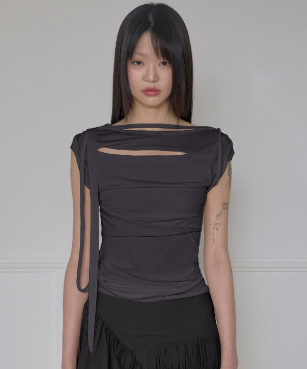 flareup-ss-25-asymmetrical-draped-strap-rollup-tshirt-(fl170_charcoal)