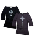 plasmasphere-ss-26-cross-boat-neck-off-shoulder-gothic-t-shirt-2color-dark-grey-s