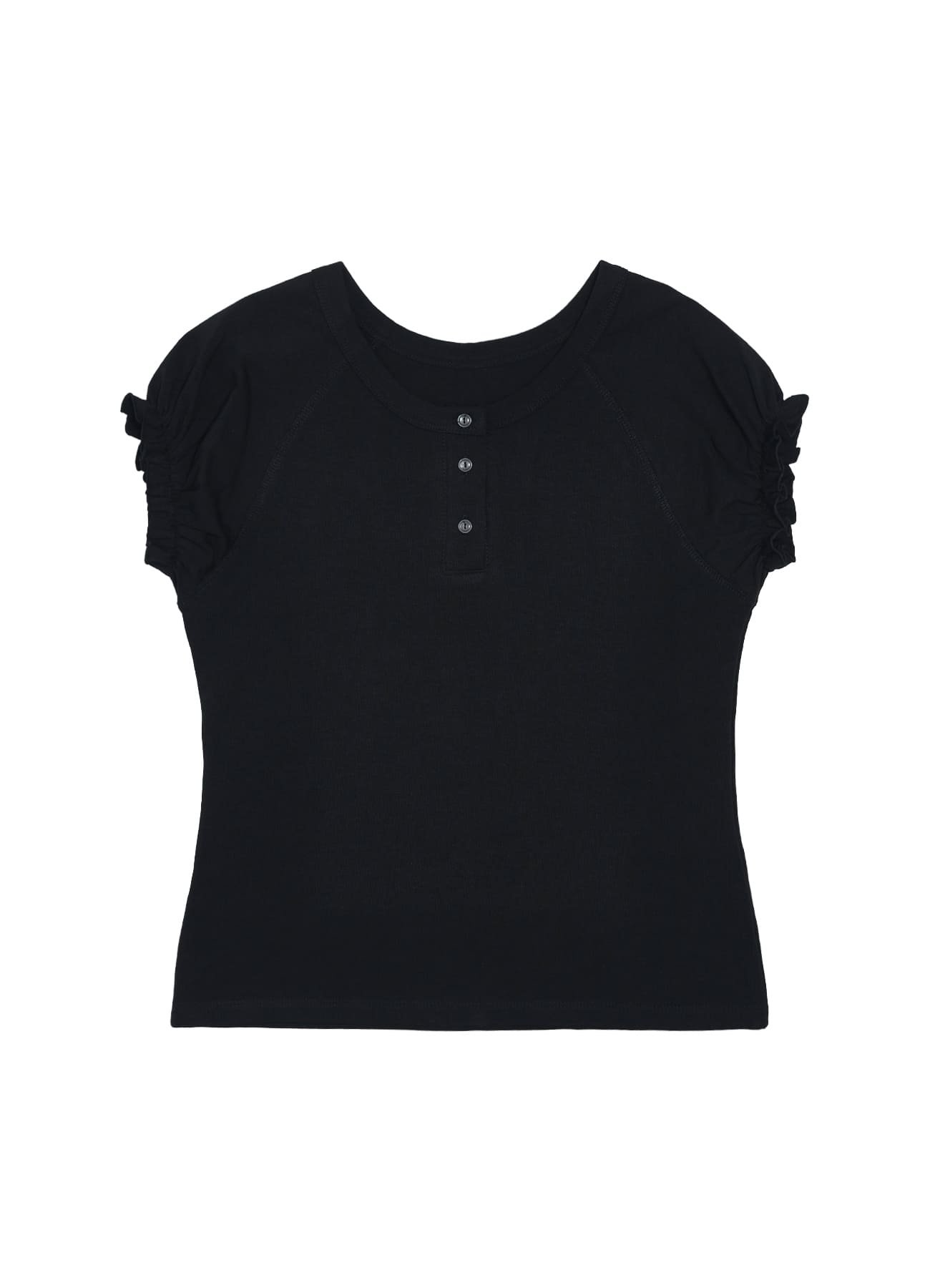 yahn-sisi-ss-25-shirring-puff-tshirt-black
