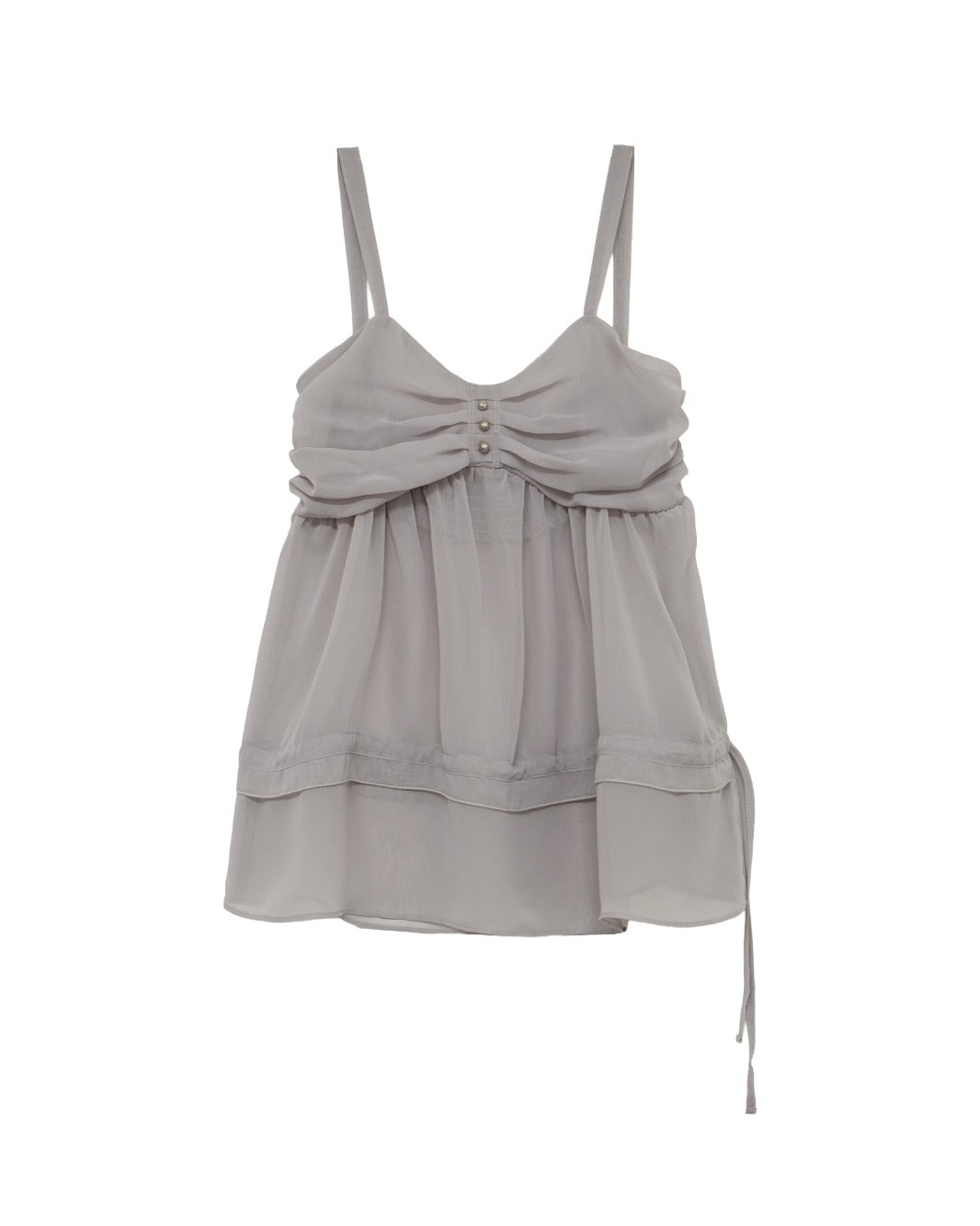 hetit-fw-26-mirrorball-sheer-shirring-top-gray-gray-s