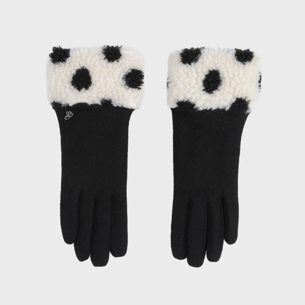 eireve-fw-25-polka-dot-wool-gloves-black-black-s