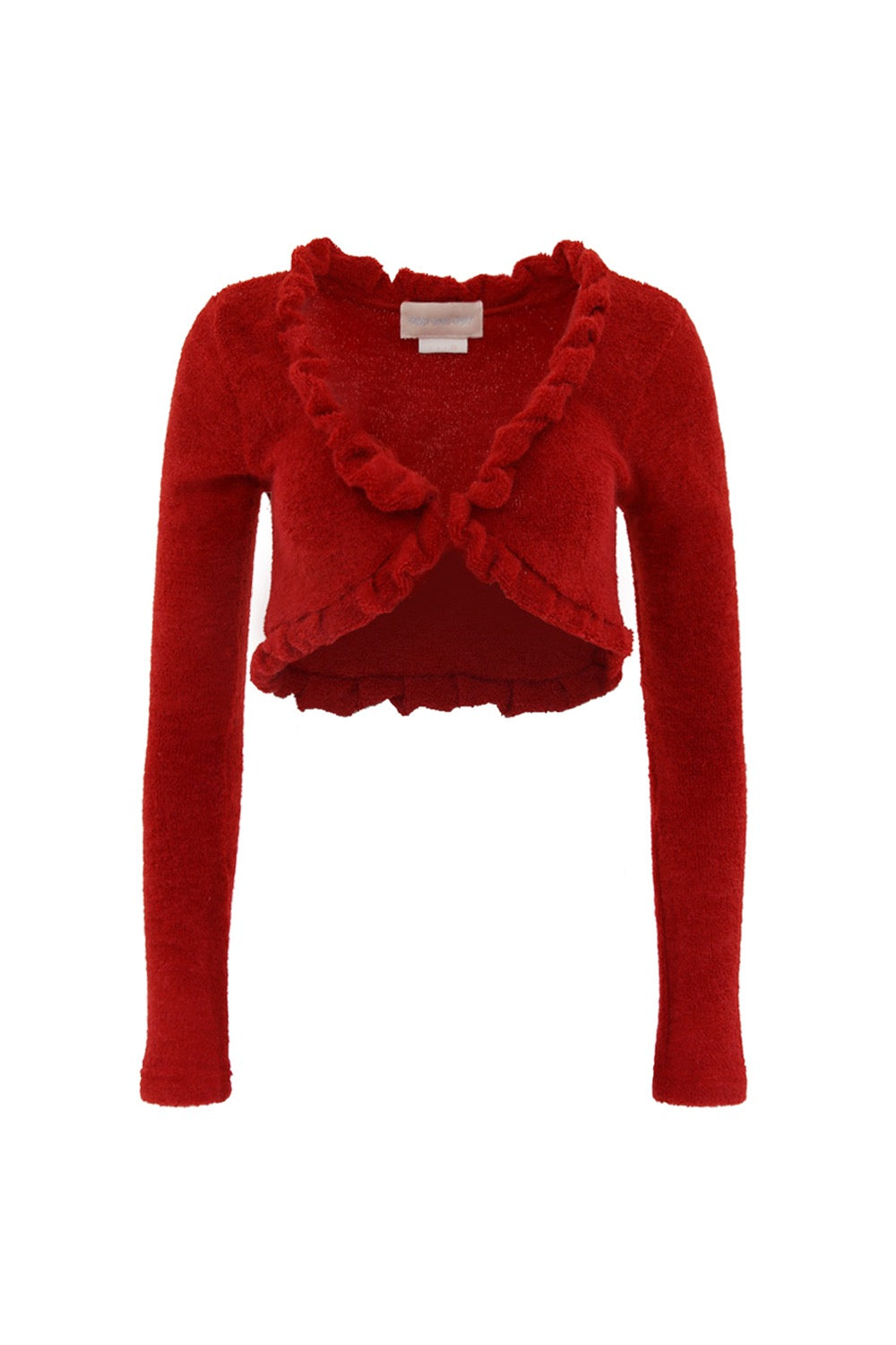 odd-one-out-fw-25-twist-frill-terry-cardigan-red-red-s