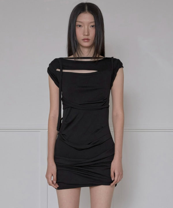 flareup-ss-25-asymmetrical-draped-strap-rollup-dress-(fl171_black)