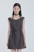 mausoleum-fw-26-sienna-semi-off-shoulder-mini-dress-charcoal-charcoal-s