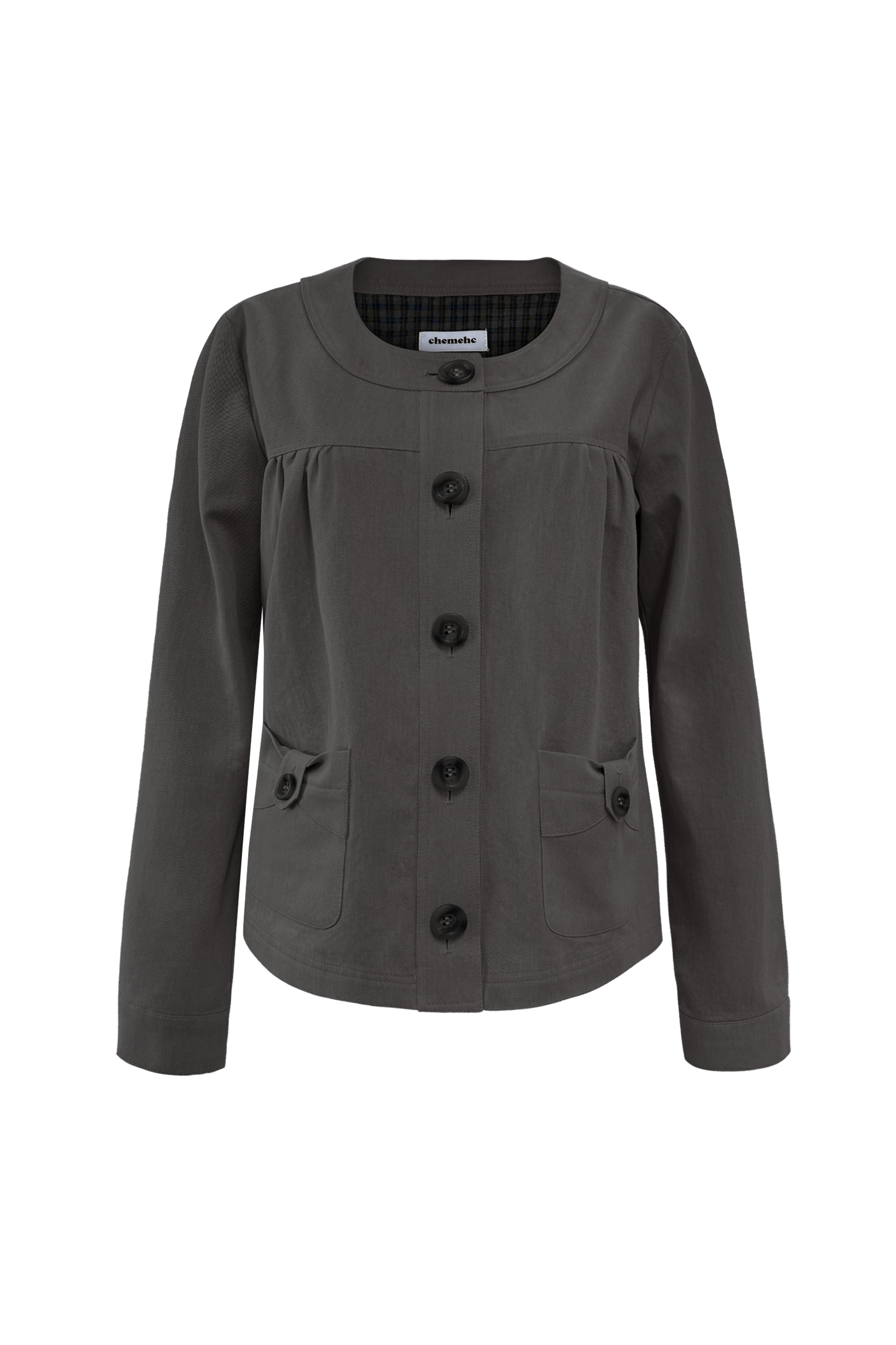 chemehc-ss-26-blush-bow-round-jacket-charcoal-charcoal-s