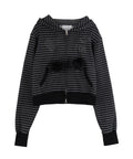 high-school-disco-ss-26-pom-pom-stripe-hood-zip-up-black-black-s