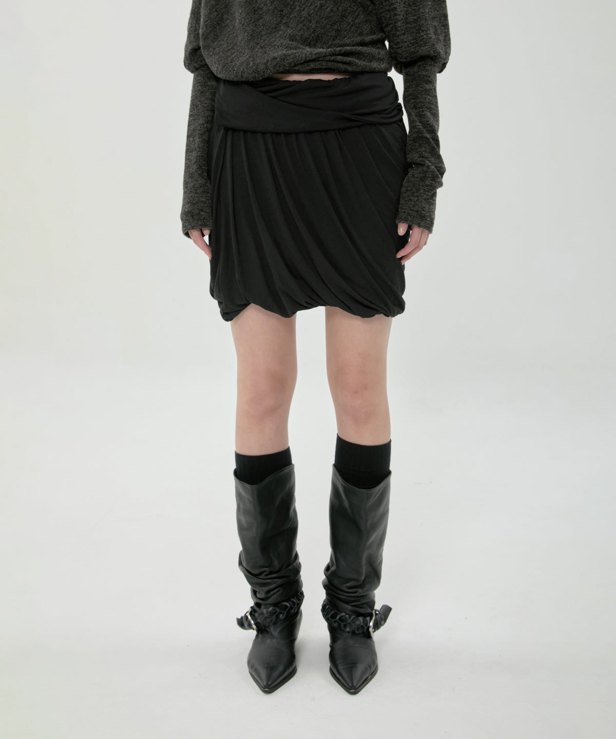 flareup-fw-26-layered-drape-midi-skirt-fl-276-black-black-s