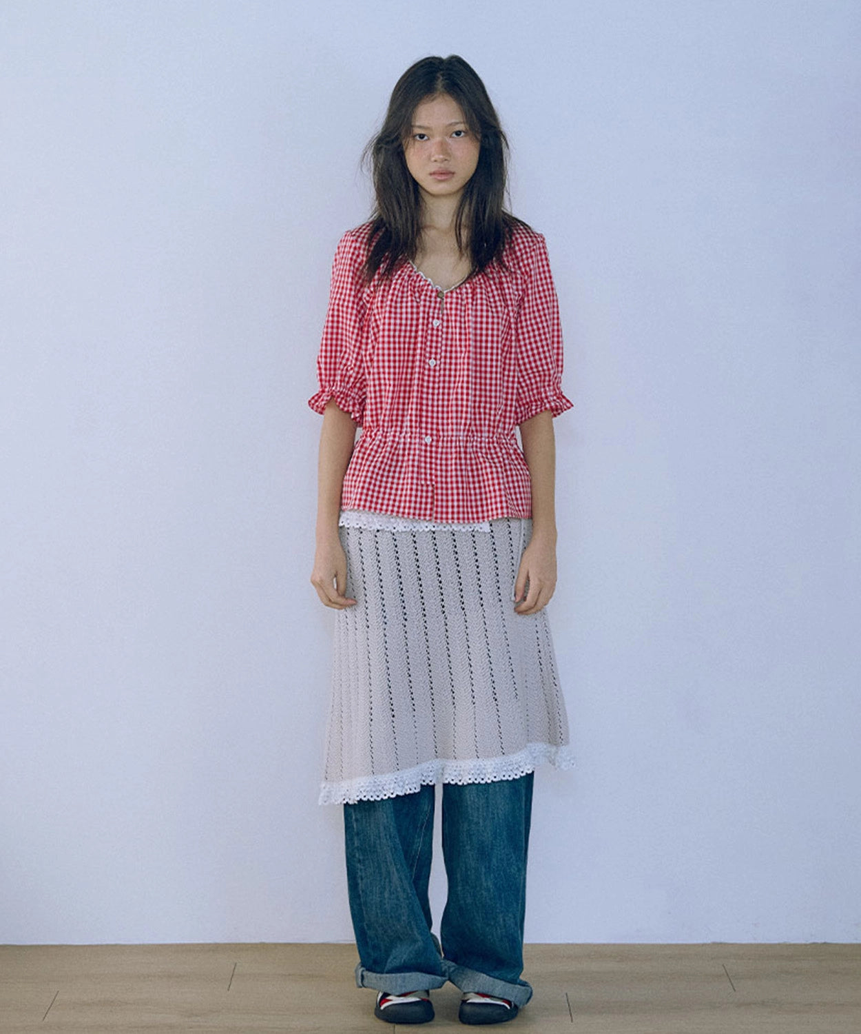 hokuspokus-ss-25-check-breeze-blousered-black-s