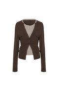 [PAIN OR PLEASURE] SECRET 2WAY CARDIGAN brown
