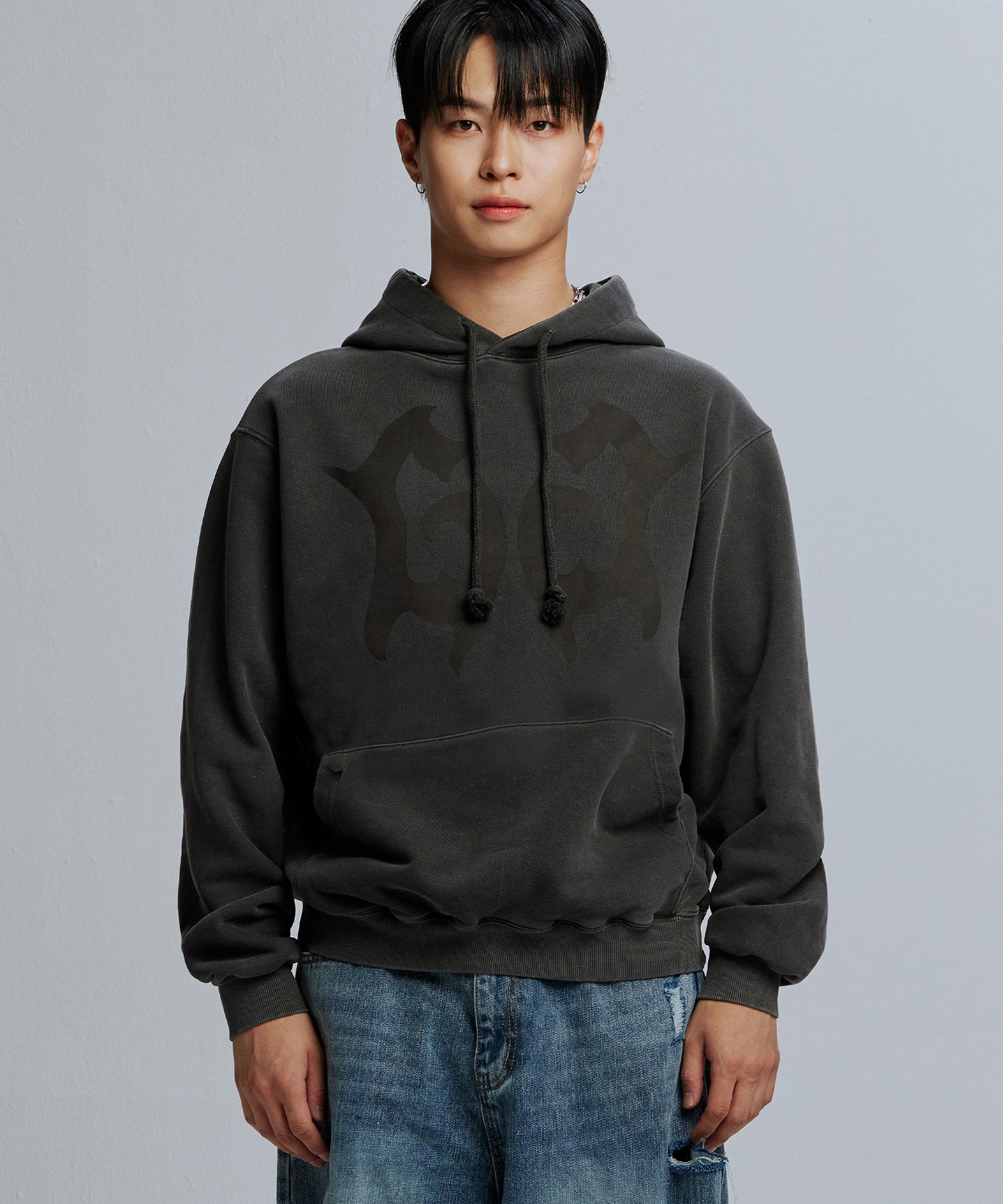 gottergallery-ss-26-mirror-logo-dyed-hood-charcoal-charcoal-s