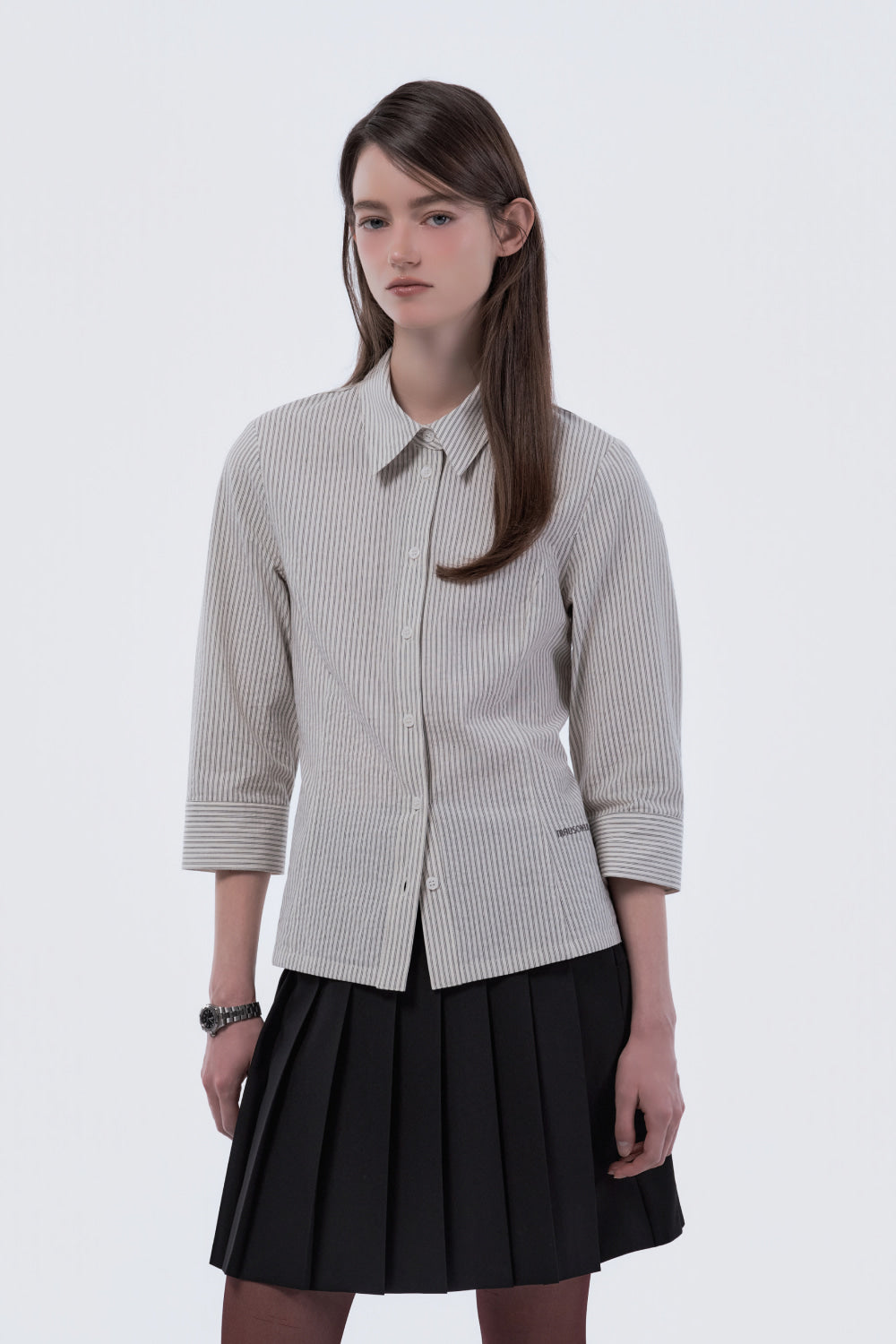 mausoleum-ss-26-mid-sleeve-tailored-shirt-grey-stripe-grey-stripe-s